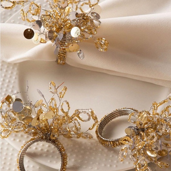 Set of five sparkle napkin rings. New! - Picture 3 of 5